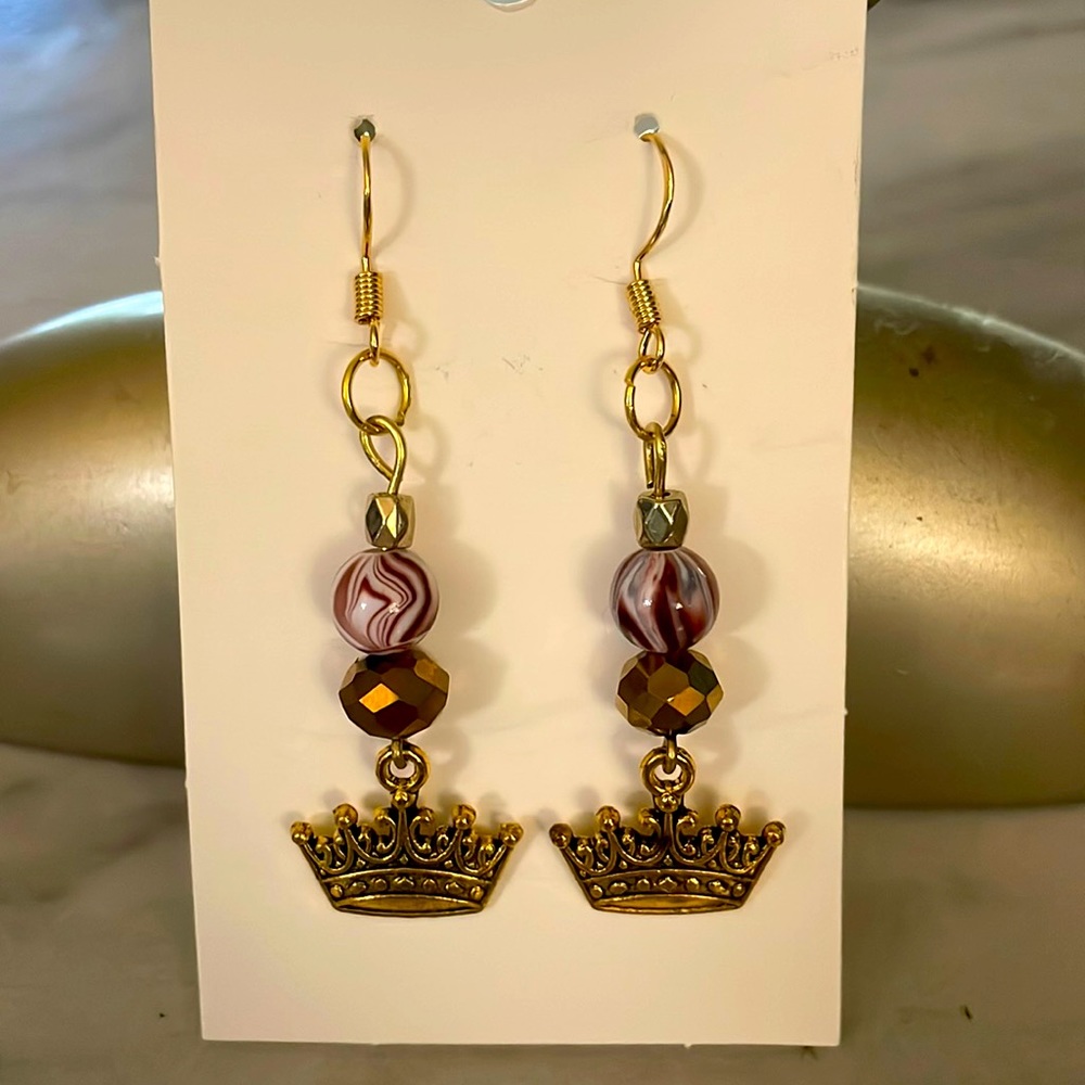 Golden Crown Earrings 👑⭐️